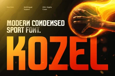 Kozel – Modern Condensed Sport Font