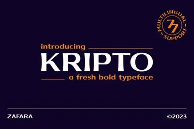 Kripto - A fresh bold typeface