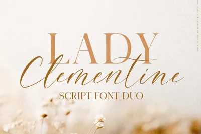 Lady Clementine script font & serif Free Download