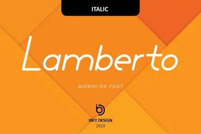 Lamberto Italic - Monoline Font