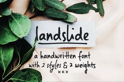Landslide handwritten sans font