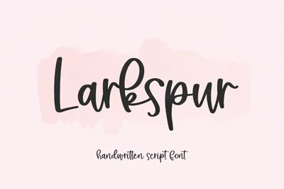 Larkspur | Handwritten Script Font