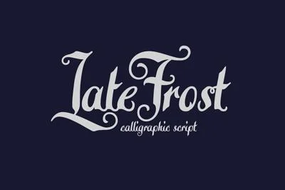 Late Frost font