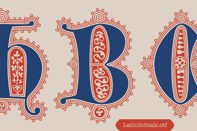 Latin Initials Gothic font family Free Download