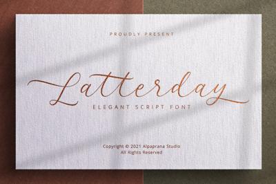 Latterday - Elegant Script Font Free Download