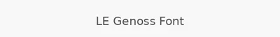 LE Genoss Font