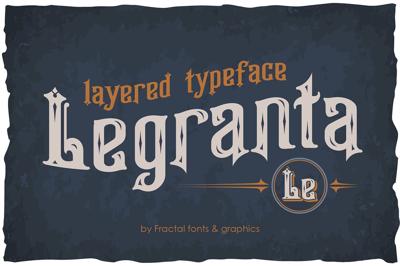 Legranta - vintage multilayered font Free Download