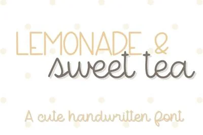 Lemonade and Sweet Tea, Cute Font