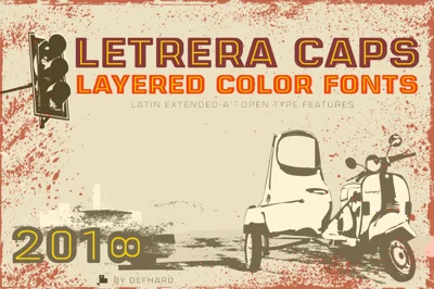 Letrera Caps -Layered & Color Fonts-