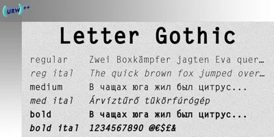 Letter Gothic L Font