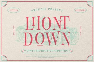 Lhont Down Typeface Free Download