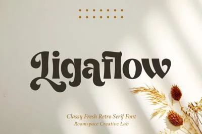 Ligaflow - Classy Fresh Retro Serif Font