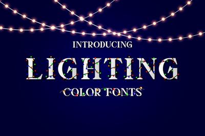 Lighting Color Fonts Free Download