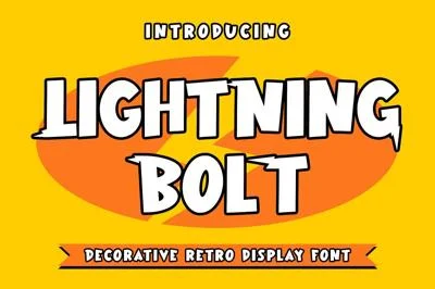 Lightning Bolt - Decorative Retro Font