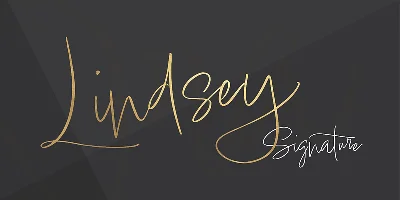 Lindsey Signature Font