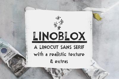 Linoblox linocut sans font Free Download