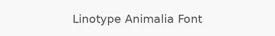 Linotype Animalia Font