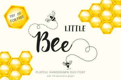 Little Bee. Duo font & logos. Free Download