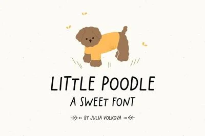 Little poodle | Sweet font