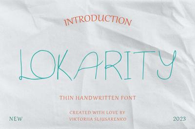 LOKARITY - thin handwritten font Free Download