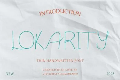 LOKARITY - thin handwritten font
