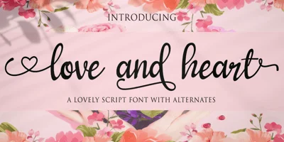 Love and Heart Font