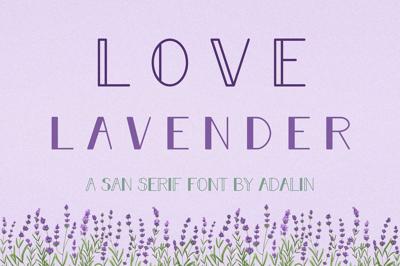 Love Lavender - San Serif Font Free Download