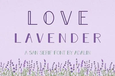 Love Lavender - San Serif Font