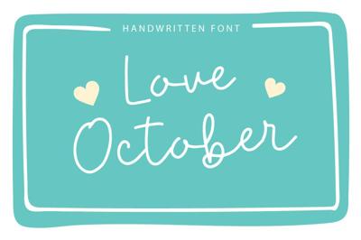 Love October | Handwritten Font Free Download