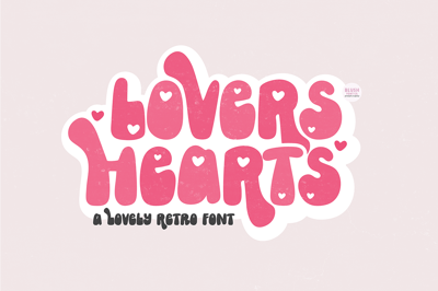 LOVERS HEARTS a Retro Valentine Font Free Download