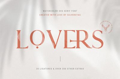 Lovers SVG Serif Font & Extras Free Download