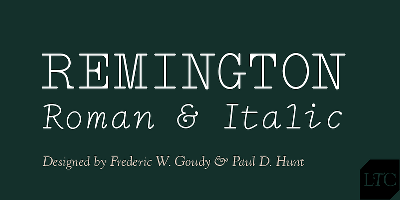 LTC Remington Typewriter Pro Font Free Download