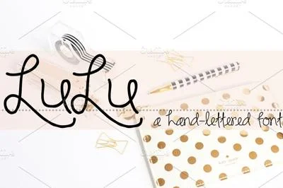 LULU Hand Lettered Font