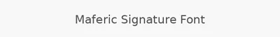 Maferic Signature Font