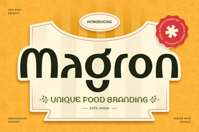 Magron Unique Food Branding Font