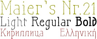 Maiers Nr21 Pro Font