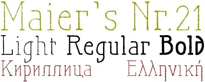 Maiers Nr21 Pro Font