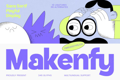 Makenfy Sans Serif Playful Display Font
