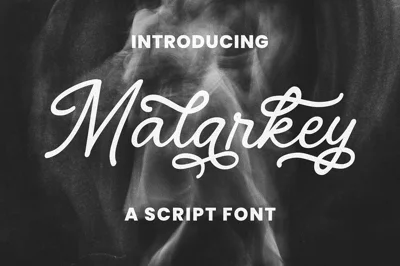 Malarkey - a Script Font