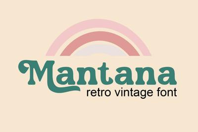 Mantana - Retro Vintage DIsplay font Free Download