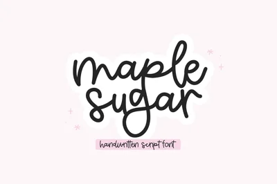 Maple Sugar | Modern Script Font