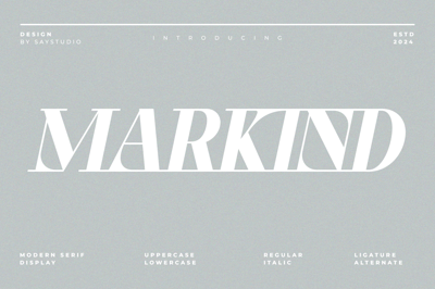 Markind - Modern Display Font Free Download