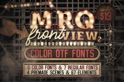 Marquee Front View - Color Fonts