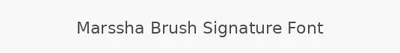 Marssha Brush Signature Font