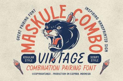 Maskule Combo Vintage Pairing Font Free Download