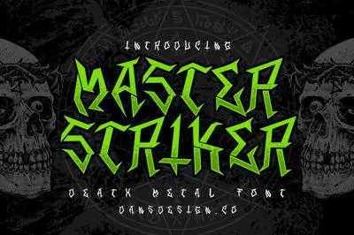 MASTER STRICKER Metal Horror Music F Font