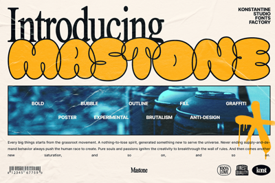 Mastone - Urban Bubble Fonts Free Download