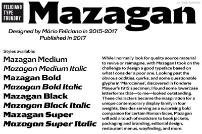 Mazagan Font