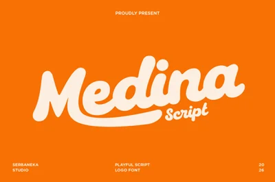 Medina Retro Food Script Font