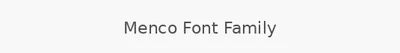 Menco Font Family